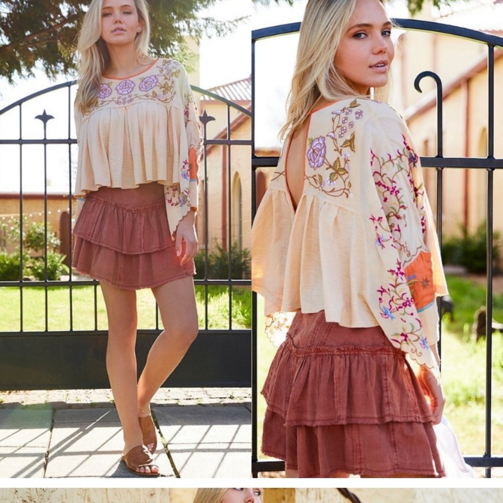 NWT Free People Mini Skirt Size 4 - Picture 3 of 6